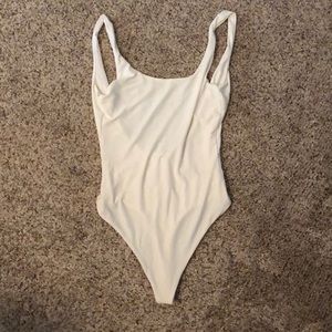 Ivory/cream low back bodysuit